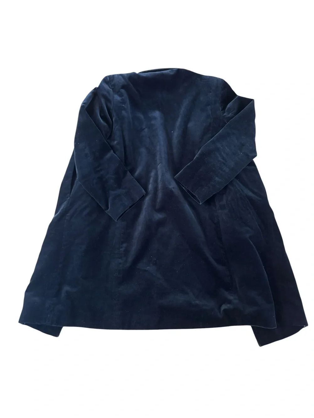 J Crew Peacoat Military Women's 6 Black Velvet Double Breasted Coat Gold Button